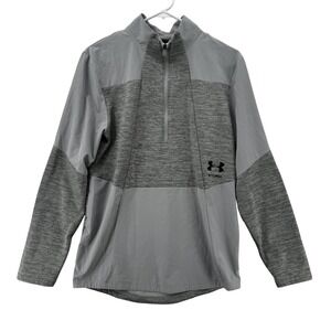 Under Armour Storm Pullover Mens Medium Gray Half Zip Athletic Fitted Jacket NWT